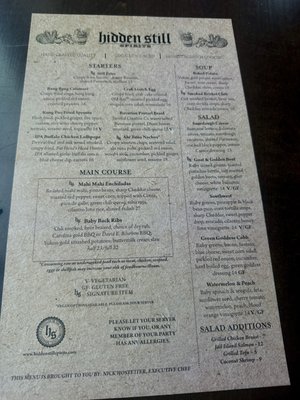 Menu photo 3 Hidden Still Spirits Hershey, PA