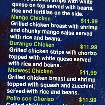 Cantina grill - Chicken Menu - Mexican Near Me - Oologah, Oklahoma Cantina grill - Chicken Menu - Mexican Near Me - Oologah, Oklahoma