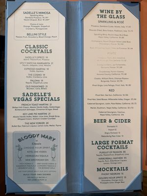 Menu photo 2 Sadelle's Las Vegas, NV Menu photo 2 Sadelle's Las Vegas, NV