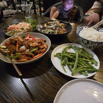 Lamaii - Henderson - Garlic green beans, Gai Him, pla Crispy Beef, Som Tum, white rice - Thai Near Me - Henderson, Nevada Lamaii - Henderson - Garlic green beans, Gai Him, pla Crispy Beef, Som Tum, white rice - Thai Near Me - Henderson, Nevada