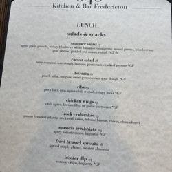 540 Kitchen & Bar - Lunch menu