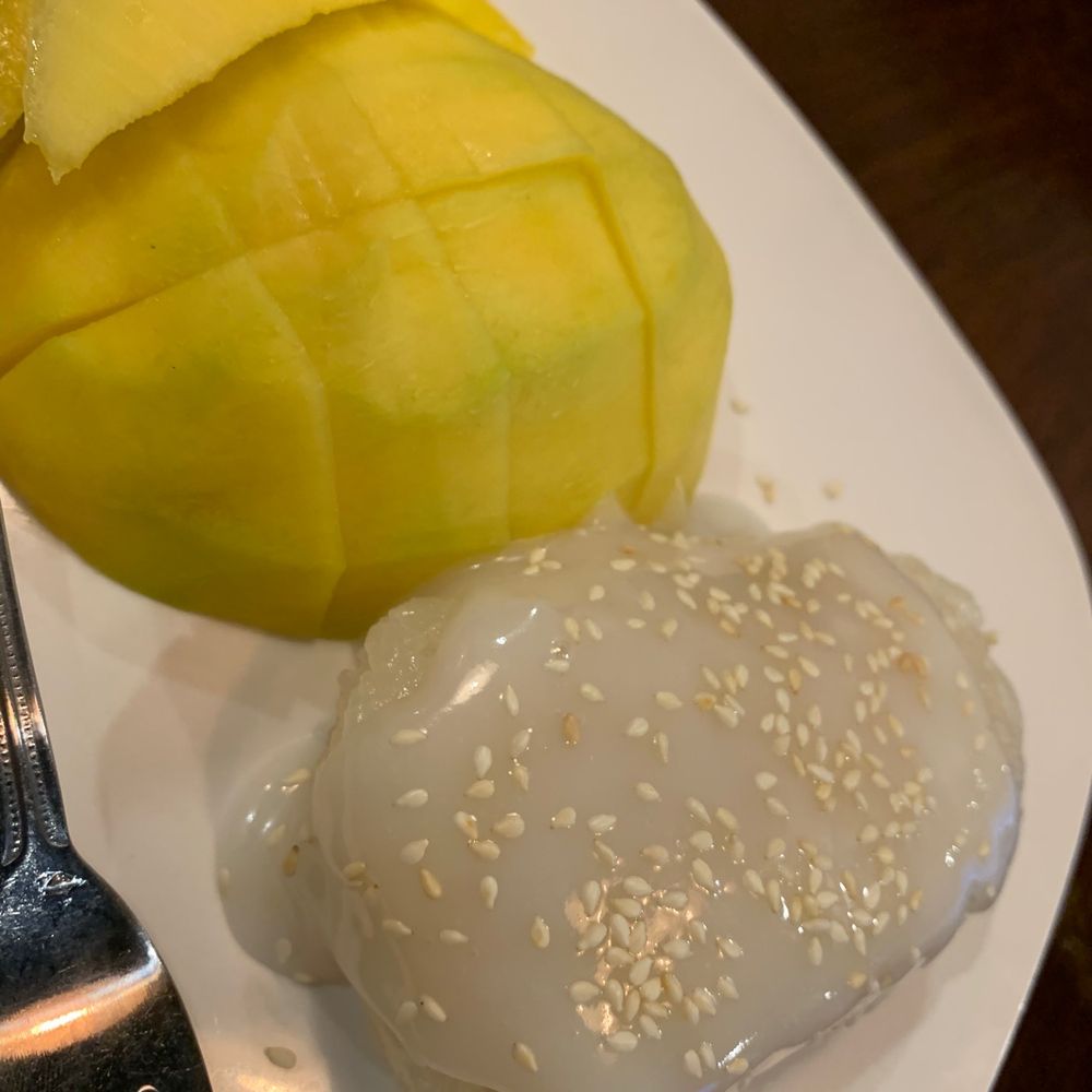 Eagle Thai Cuisine - Mango with Sweet coconut Sticky Rice - Thai Near Me - Cliffside Park, New Jersey Eagle Thai Cuisine - Mango with Sweet coconut Sticky Rice - Thai Near Me - Cliffside Park, New Jersey