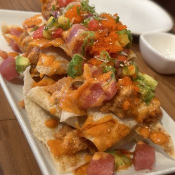 Fighting Fish - Sushi Nachos. Very delicious! - Sushi Bars Near Me - Richmond, Virginia Fighting Fish - Sushi Nachos. Very delicious! - Sushi Bars Near Me - Richmond, Virginia