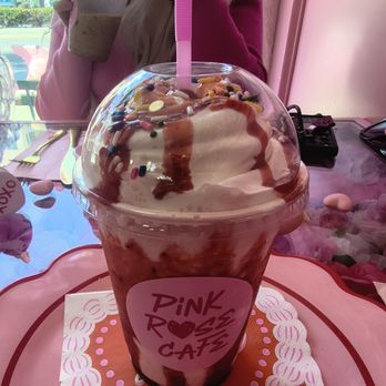 Pink Rose Cafe - My delicious strawberry shake w awesome presentation - Coffee & Tea Near Me - La Mesa, California Pink Rose Cafe - My delicious strawberry shake w awesome presentation - Coffee & Tea Near Me - La Mesa, California
