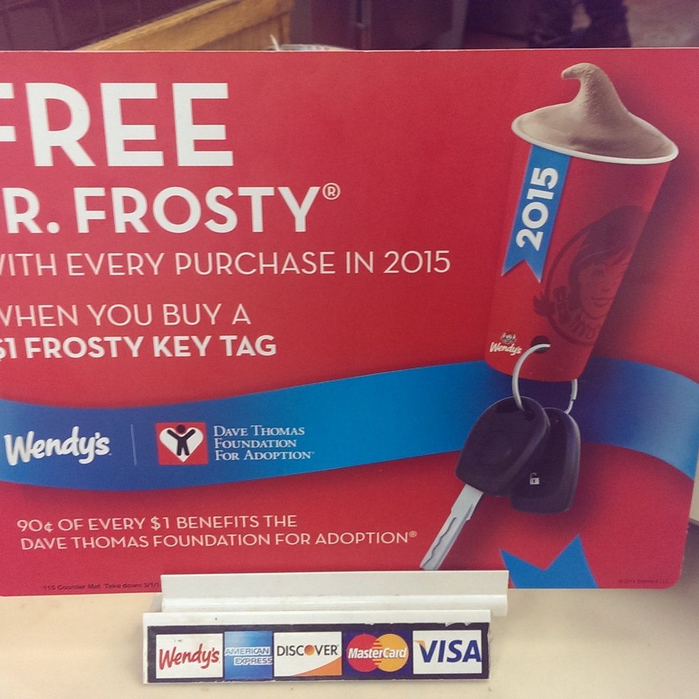 Wendy's - In 2105, a promotion to get a FREE Jr Frosty (w/ purchase) every visit... you'll regret not getting this when summer comes - Fast Food Near Me - Camarillo, California Wendy's - In 2105, a promotion to get a FREE Jr Frosty (w/ purchase) every visit... you'll regret not getting this when summer comes - Fast Food Near Me - Camarillo, California