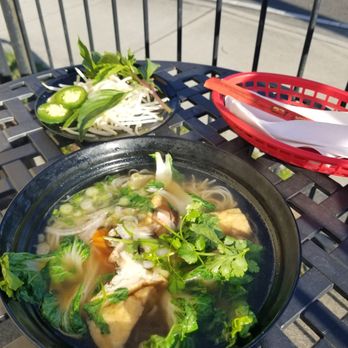 Rise & Shine Bakery - delicate broth in the veggie pho. Highly recommend. ONLY ONE TABLE OUTSIDE - Bakeries Near Me - Edmonds, Washington Rise & Shine Bakery - delicate broth in the veggie pho. Highly recommend. ONLY ONE TABLE OUTSIDE - Bakeries Near Me - Edmonds, Washington