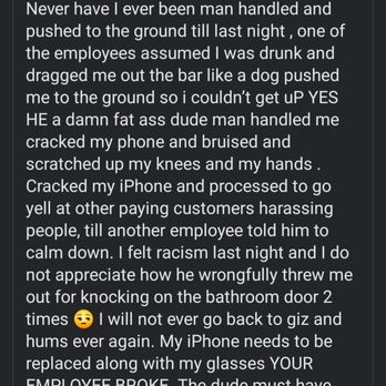 Giz & Hums Billard And Brew - Racism or drunken attack! - Bars Near Me - San Angelo, Texas Giz & Hums Billard And Brew - Racism or drunken attack! - Bars Near Me - San Angelo, Texas