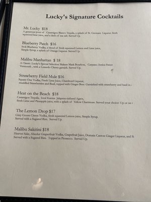 Menu photo 7 Lucky's - Malibu Malibu, CA