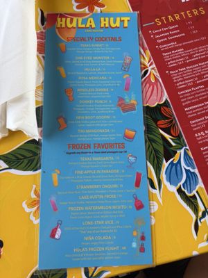 Menu photo 2 Hula Hut Austin, TX