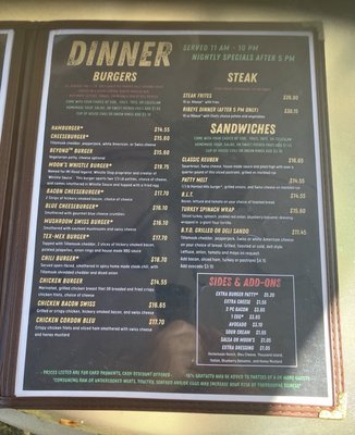 Menu photo 1 Whistle Stop Bar & Grill Welches, OR Menu photo 1 Whistle Stop Bar & Grill Welches, OR