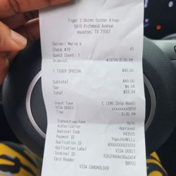 Tiger 2 Dozen - The receipt