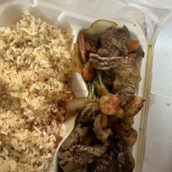 Japan House - Steak and Chicken plate minus a little rice.