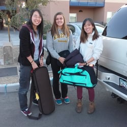 1st Class C.A.R. "Catch a Ride" - These 3 young Ladies are back to college from their Holiday break !!