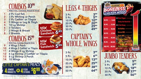 Menu photo 1 Captain Jay's Fish & Chicken Lincoln Park, MI Menu photo 1 Captain Jay's Fish & Chicken Lincoln Park, MI