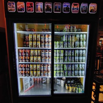 BJ's Restaurant & Brewhouse - The "To-Go" cooler. Note the bottom right hand corner where single beers can be purchased! - New American Near Me - Pittsburgh, Pennsylvania BJ's Restaurant & Brewhouse - The "To-Go" cooler. Note the bottom right hand corner where single beers can be purchased! - New American Near Me - Pittsburgh, Pennsylvania