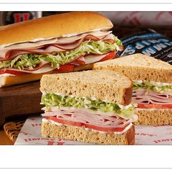 Jimmy John's - #7 Gourmet Smoked Ham Club (customized) Double ham, provolone, lettuce, tomato & mayo.