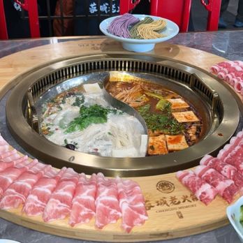 Chengdu Memory - Pork Bone Broth Soup Base(LEFT) and Tomato soup base (RIGHT) - Hot Pot Near Me - Fremont, California Chengdu Memory - Pork Bone Broth Soup Base(LEFT) and Tomato soup base (RIGHT) - Hot Pot Near Me - Fremont, California