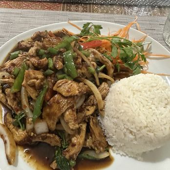 Ta-Khrai Thai Cafe - Pad ka Prow Chicken stir fry in spicy sweet sauce. Highly recommend if you like something that's a little spicy - Thai Near Me - Morgantown, West Virginia Ta-Khrai Thai Cafe - Pad ka Prow Chicken stir fry in spicy sweet sauce. Highly recommend if you like something that's a little spicy - Thai Near Me - Morgantown, West Virginia