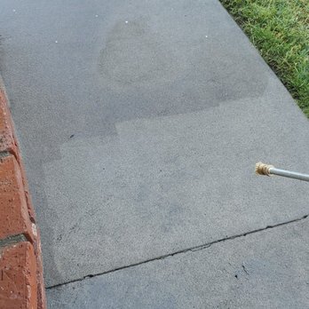 Advent Power Washing - What a difference! Clearly see a color difference. Had no idea my front walk way was that dirt filled - Pressure Washers Near Me