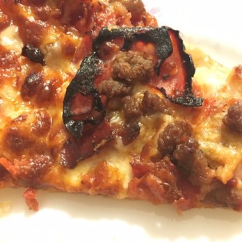 Mancino's Pizza & Grinders - My burnt pizza - Pizza Near Me - Portage, Michigan Mancino's Pizza & Grinders - My burnt pizza - Pizza Near Me - Portage, Michigan