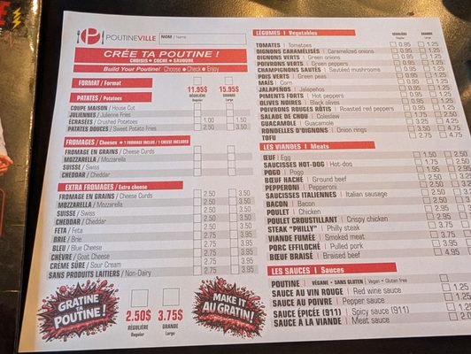 Menu photo 2 Poutineville Montreal, QC Menu photo 2 Poutineville Montreal, QC