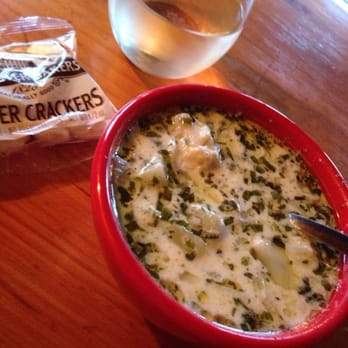 The Lobster Shack - Fish chowder & ice cold white wine - Seafood Near Me - Ogunquit, Maine