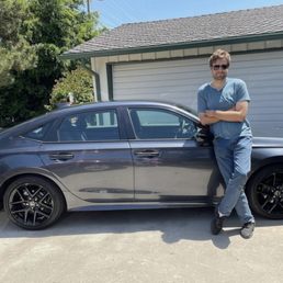 My son and his car!