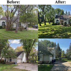 Adrian's Tree Service - This is the before and after showing the proximity many of the trees had to our home.