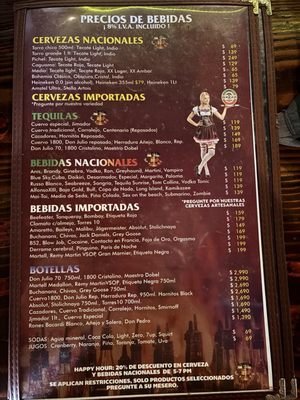 Menu photo 2 Sótano Suizo Tijuana, BCN