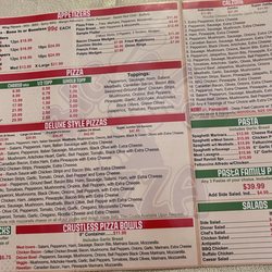 Menu Pizza