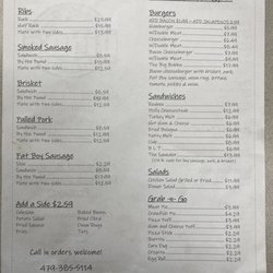 Big D's Station - Menu