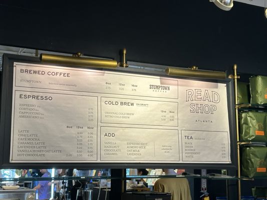 Menu photo 2 Read Shop Atlanta, GA