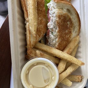 Photo of Skylines Cafe - Clayton, NC, United States. Chicken salad sandwich