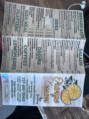Menu photo 1 Orange Blossom Cafe Dunedin, FL Menu photo 1 Orange Blossom Cafe Dunedin, FL