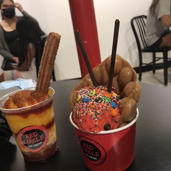 Red Circle Ice Cream - Elmo Crunch - Desserts Near Me - Houston, Texas