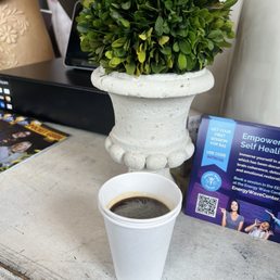 $4.45 for an almost 8 ounce coffee. $4.45 for an almost 8 ounce coffee.
