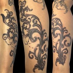 Two Ink Flamingos