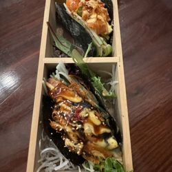 Salmon and Eel Taco