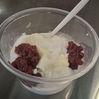 K-Top Korean BBQ - My shaved ice w condensed milk and sweet bean. - Korean Near Me - Temecula, California K-Top Korean BBQ - My shaved ice w condensed milk and sweet bean. - Korean Near Me - Temecula, California