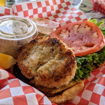 Bostwick's Chowder House - Crab cake - Seafood Near Me - East Hampton, New York Bostwick's Chowder House - Crab cake - Seafood Near Me - East Hampton, New York