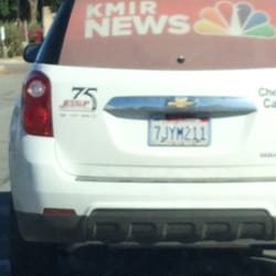 Kmir Tv 6 NBC - Wht Chev Cad SUV Caucasian blonde female driver