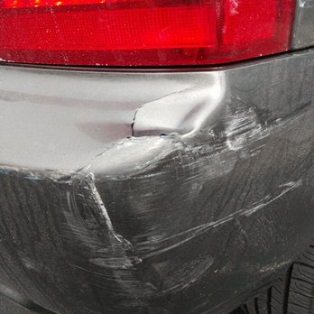 Tony's Auto Body Shop - cracked bumper panel before repair - Auto Repair Near Me - Elgin, Illinois