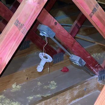 Bee Sure Home Inspection Services - Damaged electrical attic - Home Inspectors Near Me - Grayslake, Illinois Bee Sure Home Inspection Services - Damaged electrical attic - Home Inspectors Near Me - Grayslake, Illinois