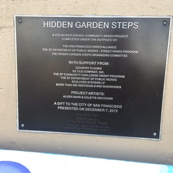 Hidden Garden Steps - Est 2013 - Public Art Near Me - San Francisco, California Hidden Garden Steps - Est 2013 - Public Art Near Me - San Francisco, California