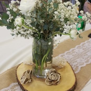 Sunrise Floral Shop - White Soft Baby Shower Centerpiece - Floral Designers Near Me