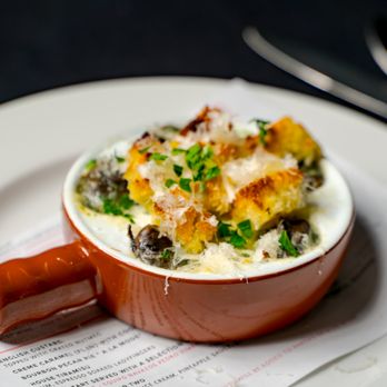 Valeria  - Escargot- Burgundy snails, Parsley garlic butter, croutons, parmigiano cheese. (can be GF w/o croutons) - Pizza Near Me - Boerne, Texas