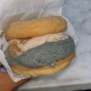 Lana’s - Ice Cream Sandwich  Warmed Up Snicker Doodle Cookies Toasted Black Sesame  Oatmeal Ice Cream - Ice Cream & Frozen Yogurt Near Me - Oakland, California