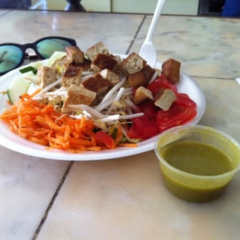 The Last Carrot - my favorite quick lunch in town! salad with baked tofu and green vinaigrette. - Vegetarian Near Me - Miami, Florida The Last Carrot - my favorite quick lunch in town! salad with baked tofu and green vinaigrette. - Vegetarian Near Me - Miami, Florida