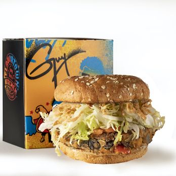 Guy Fieri's Flavortown Kitchen - a burger and a box - Food Delivery Services Near Me