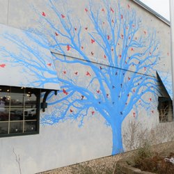 Indiana Natives Mural - The cardinals in the tree are the "Indiana Natives" created by Joe Thompson 2015